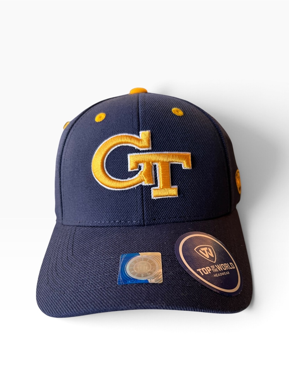 NWT Georgia Tech Yellow Jackets Top of the World Hat Buzz GT Navy Gold OSFM